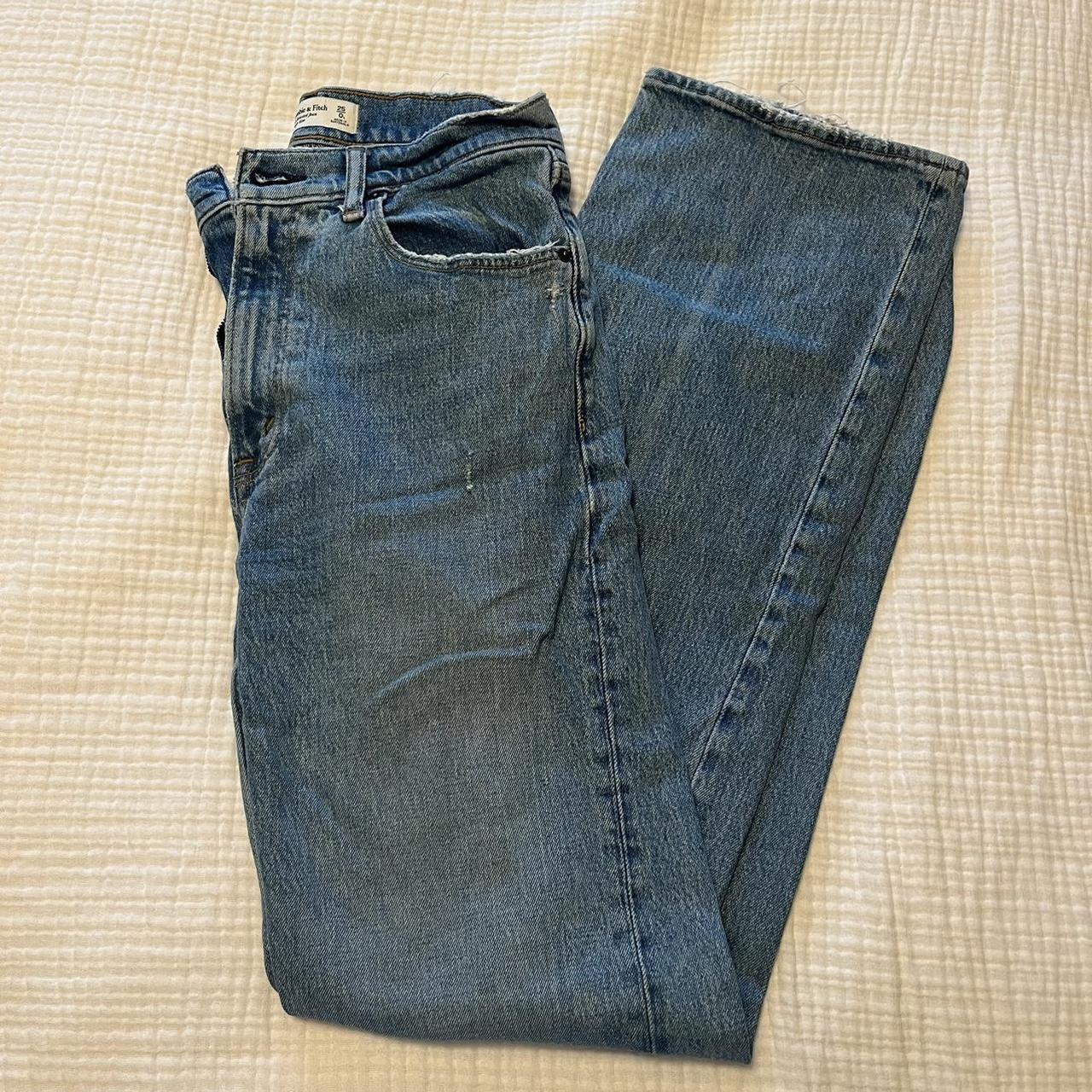 abercrombie 90s relaxed jeans in medium wash, 25 Long Depop
