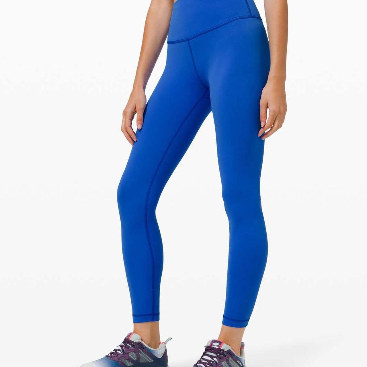 Bright blue lululemon leggings sale