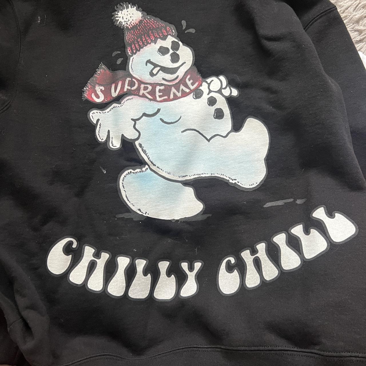 Supreme Snowman Black Chilly Chill Hoodie