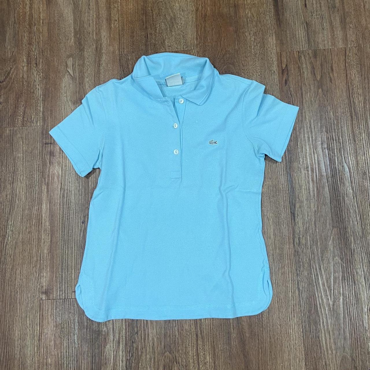Lacoste baby blue polo - free shipping - barely... - Depop