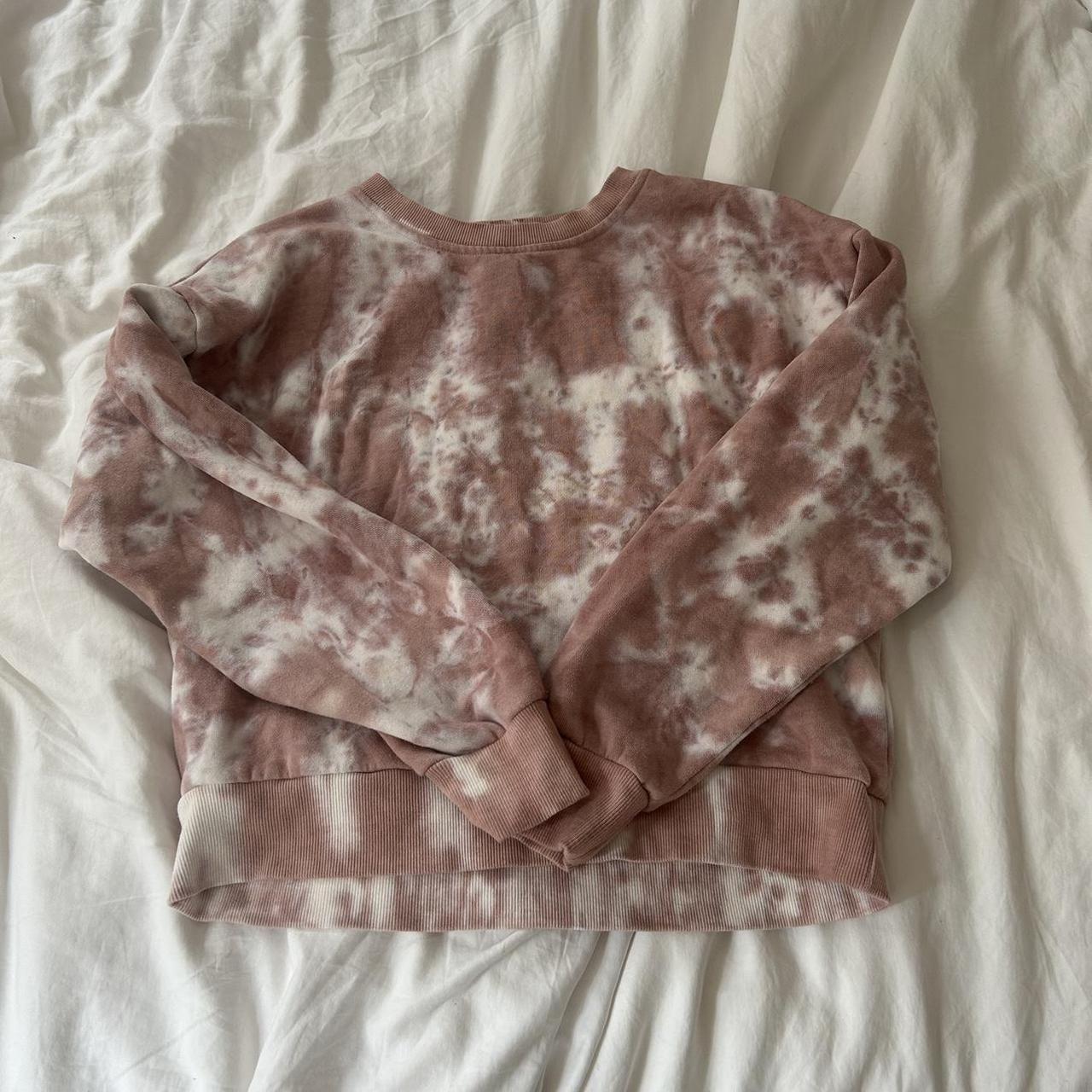 Pink and white tie best sale dye jumper