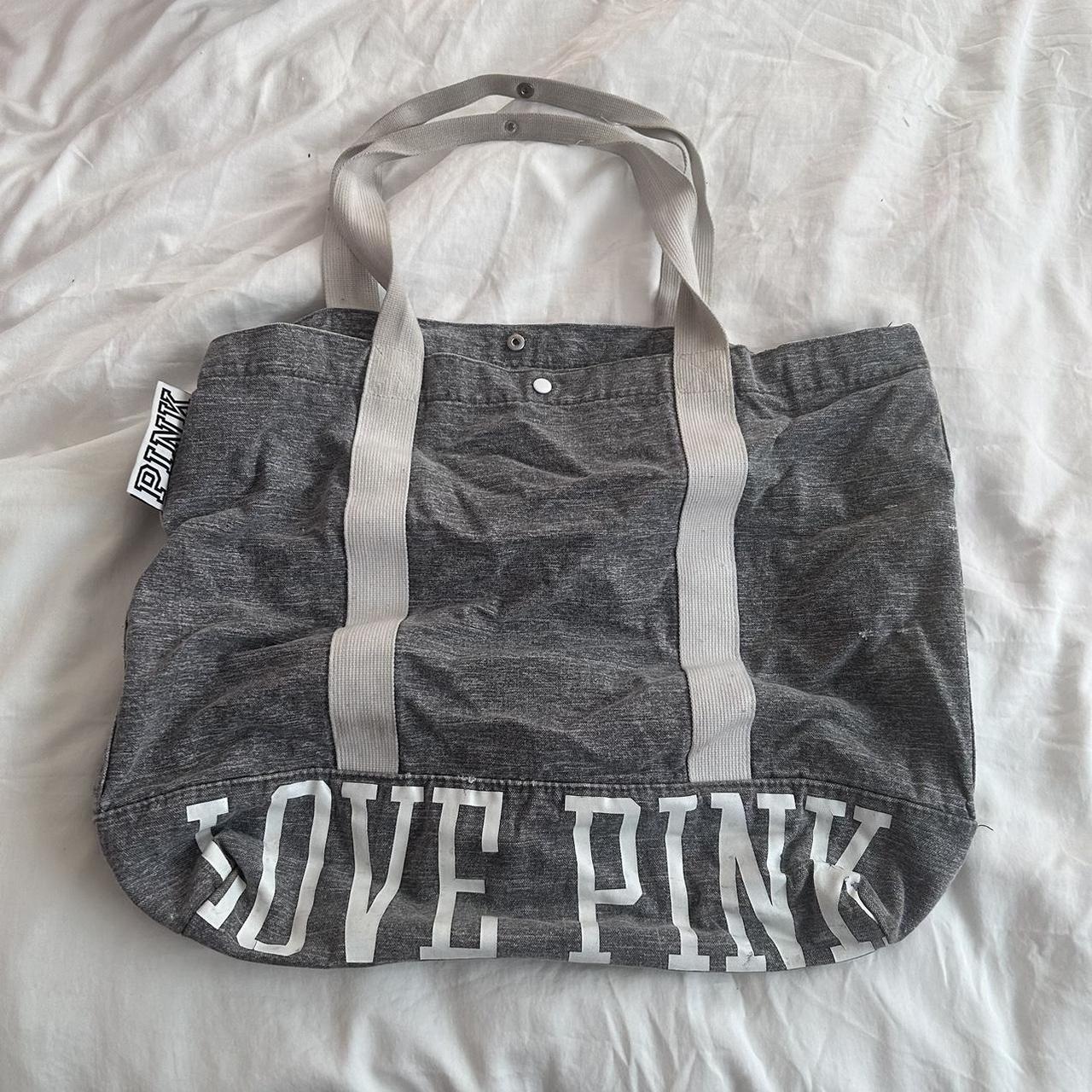 VS pink tote bag , Gray PINK tote bag from the