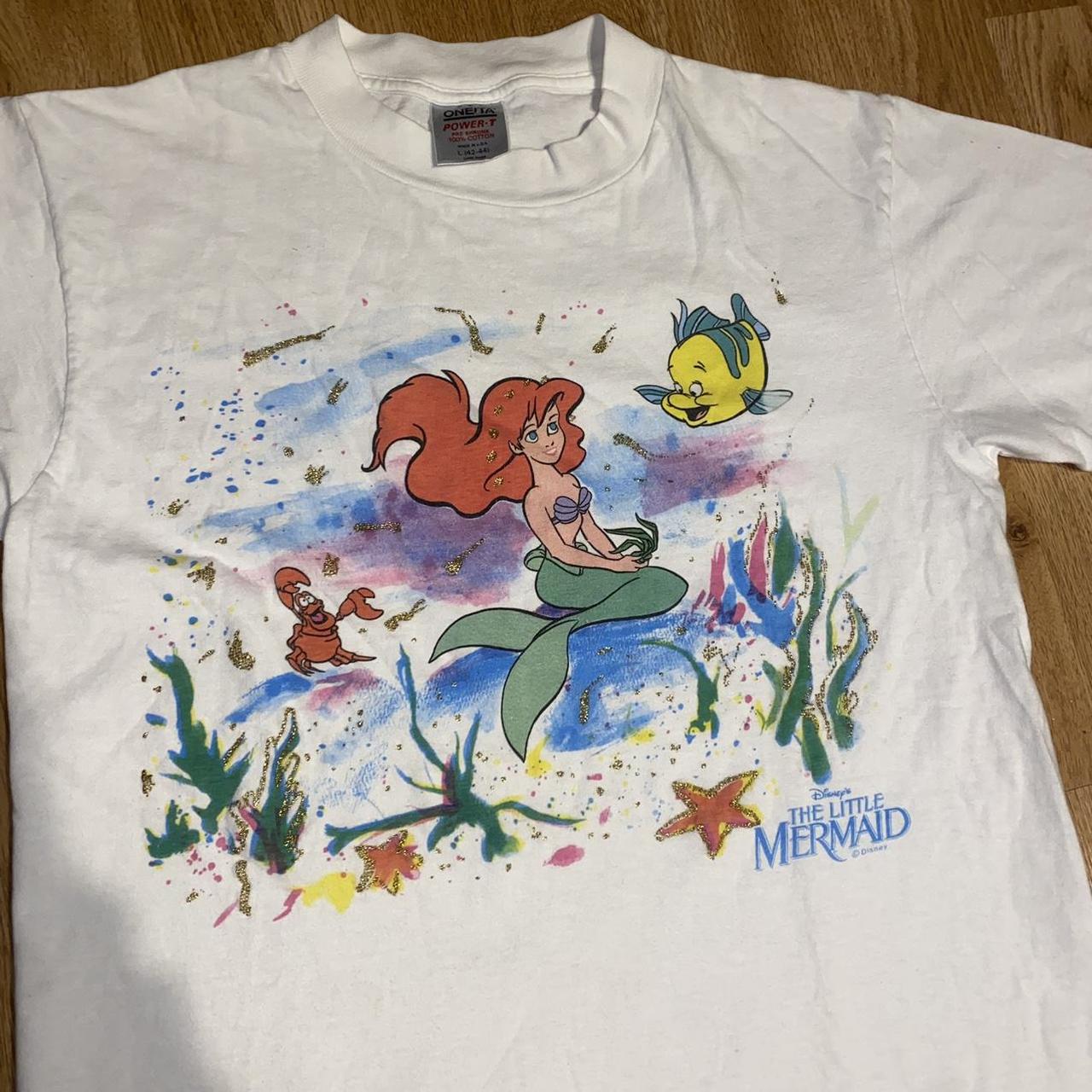 Vintage The Little Mermaid promotional t-shirt... - Depop