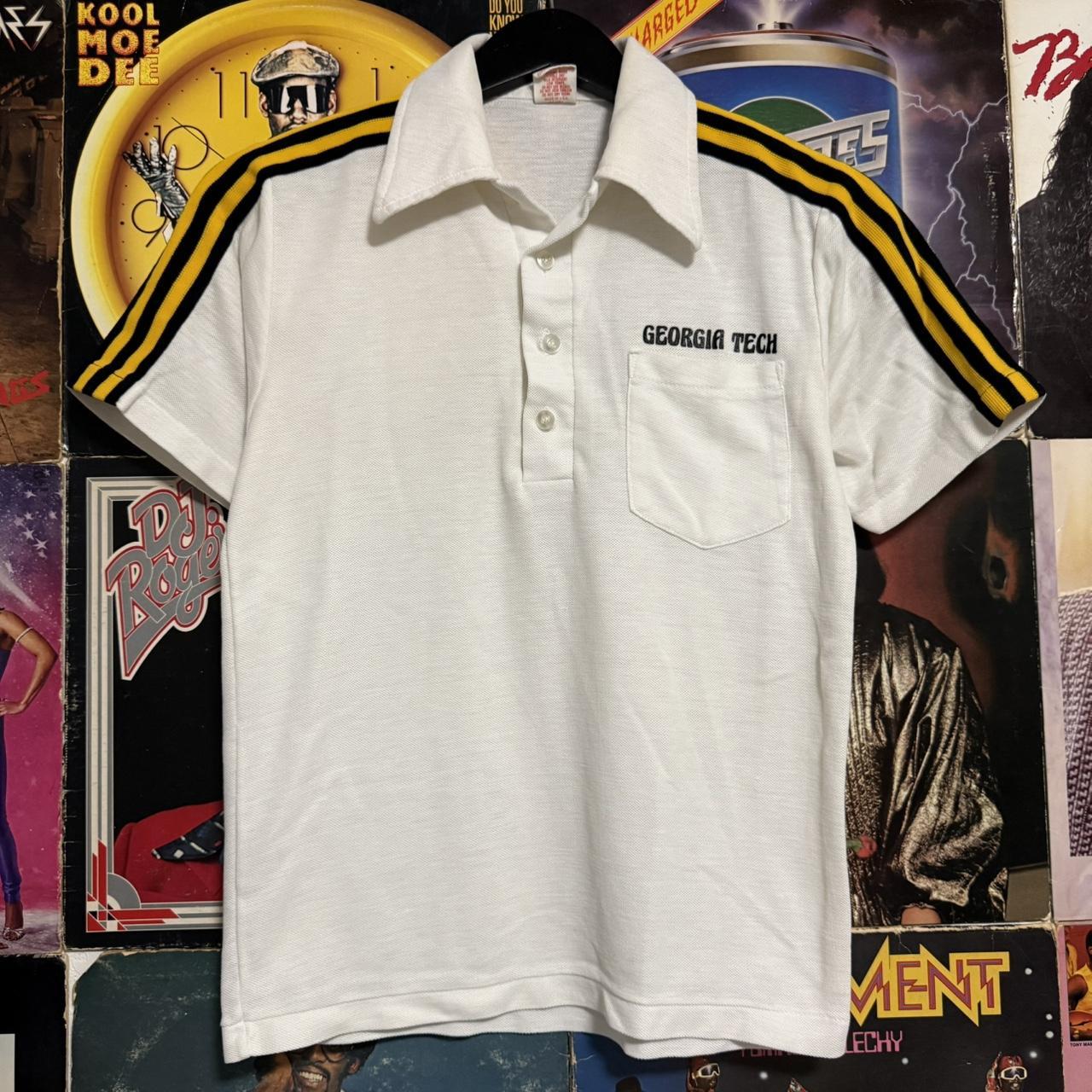 80s Georgia Tech Polo Has Stains 17x23 S All... | Depop