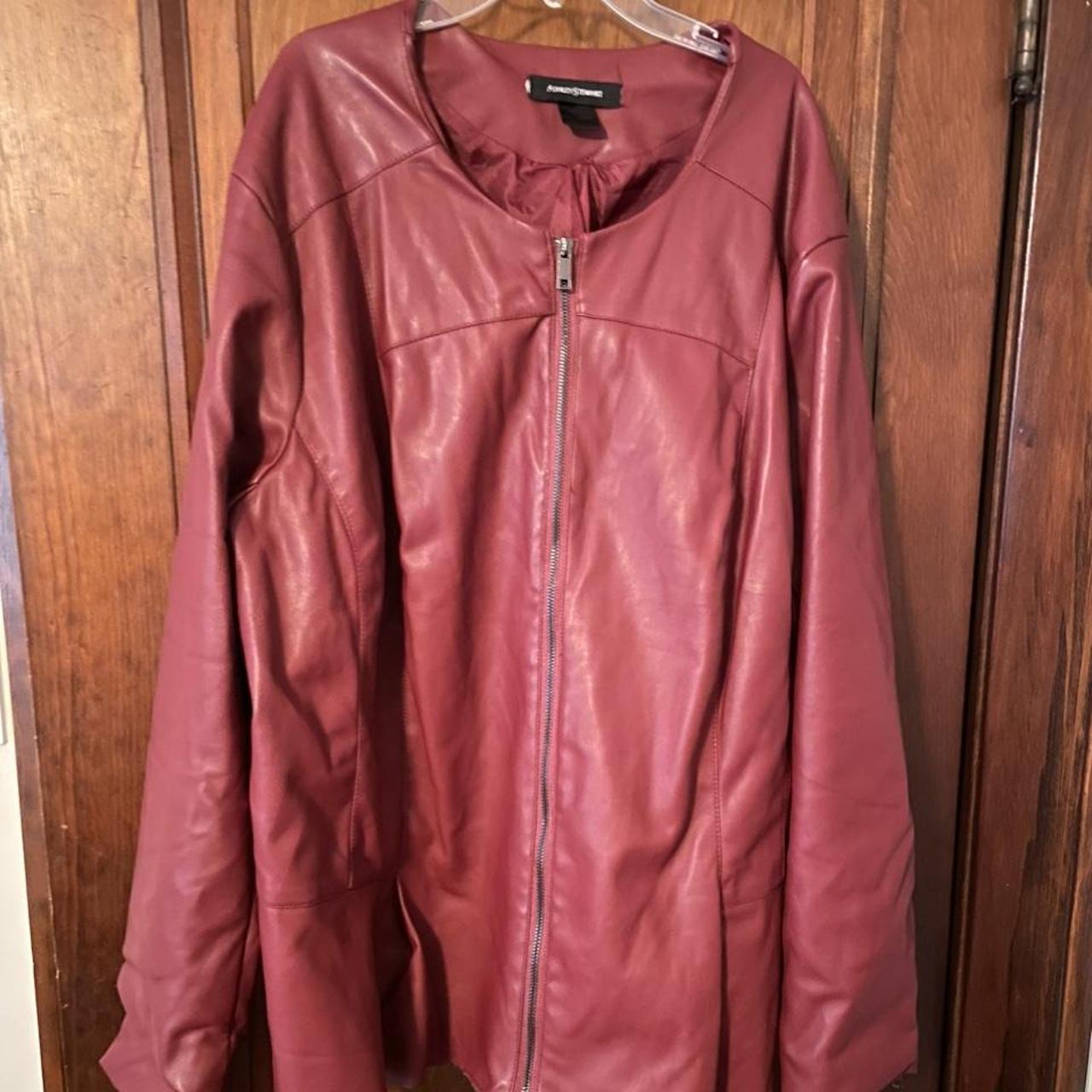 ashley stewart faux leather jacket