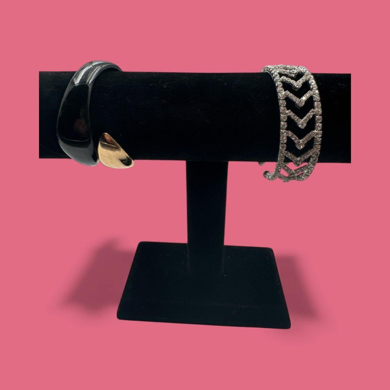 Source Unknown Women's Bracelet - Silver/Black – … - image 1