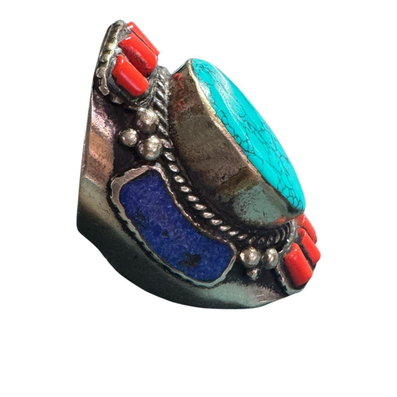 Source Unknown Women's Ring - Red – Turquoise & C… - image 3