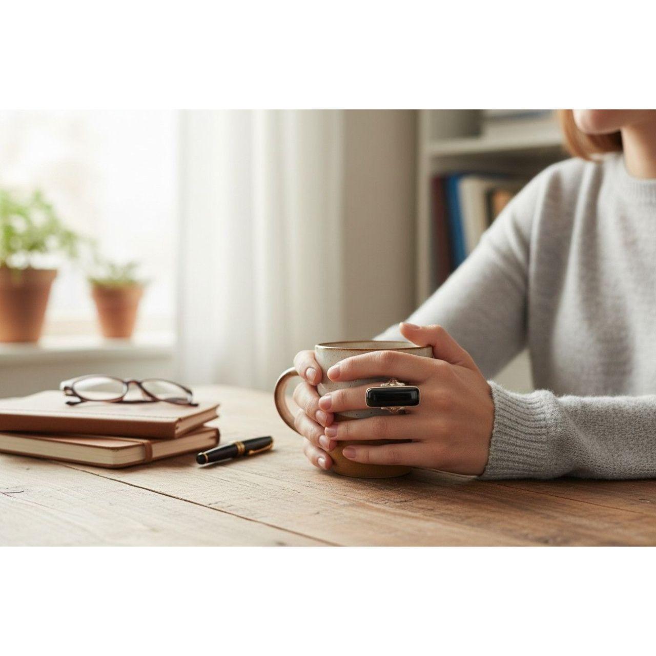 Source Unknown Women's Ring - Grey/Brown – Sterli… - image 1