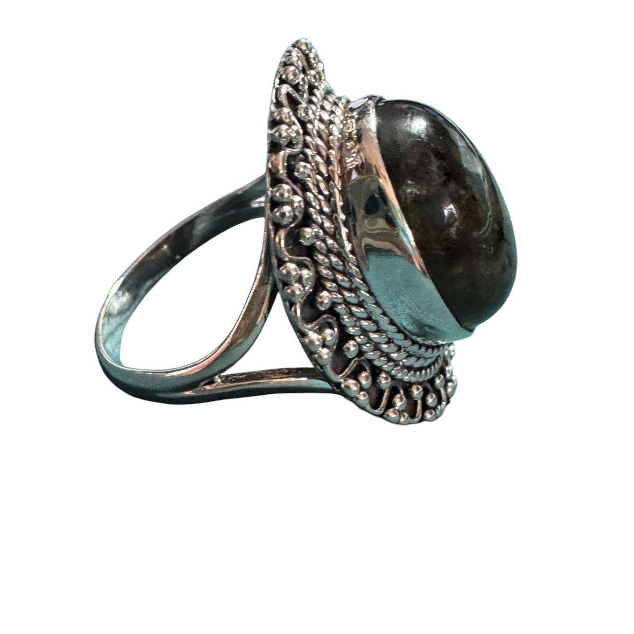Source Unknown Women's Ring - Silver/Green – Vint… - image 7