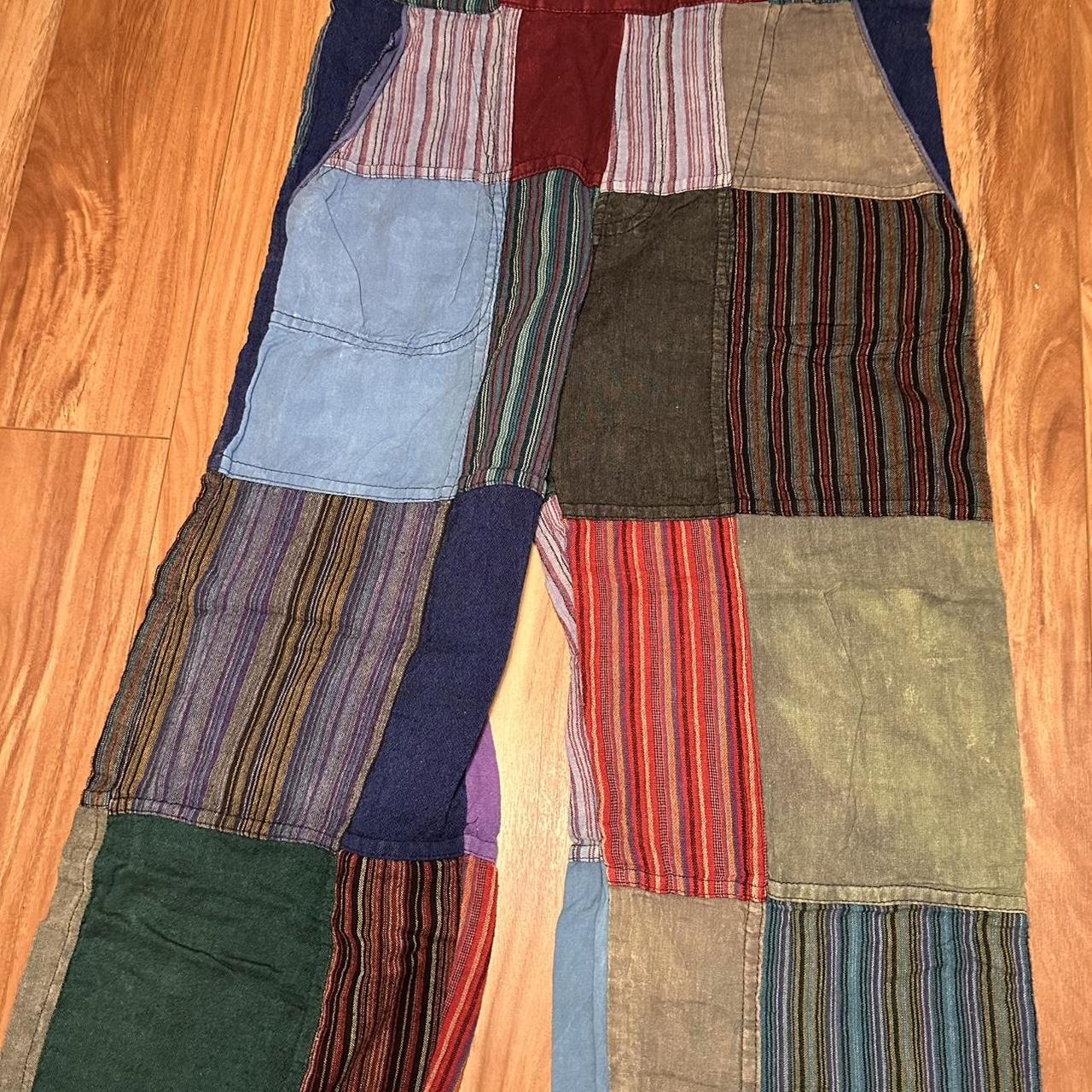 Women's Overalls - Multi - M – Boho Patchwork Cot… - image 1