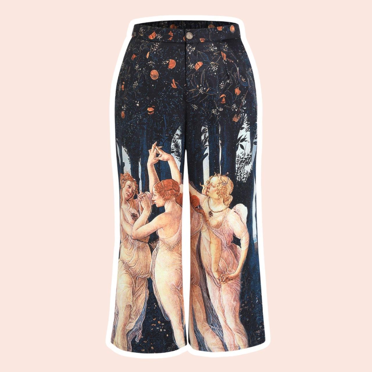 Cider Curve & Plus Renaissance Print Straight Leg... Depop