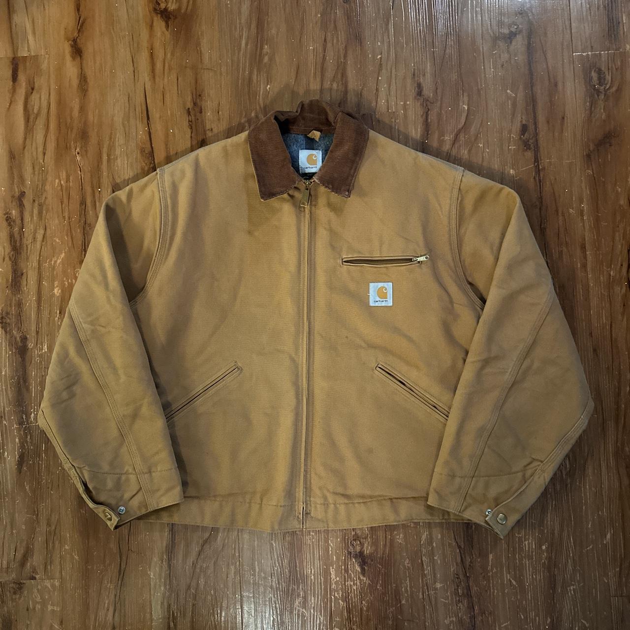 carhartt detroit jacket tan / brown colorway in... - Depop