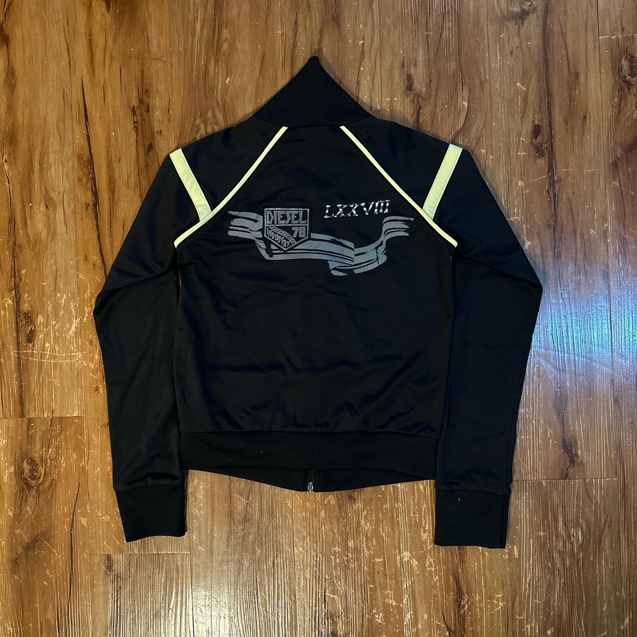 vintage diesel track jacket black yellow