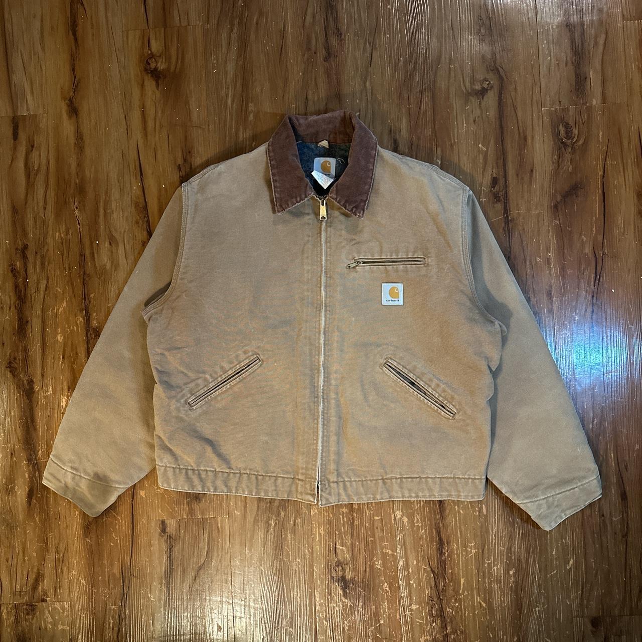 Vintage Carhartt Jacket 🍂🍂 Faded Light Brown   Tan - Depop