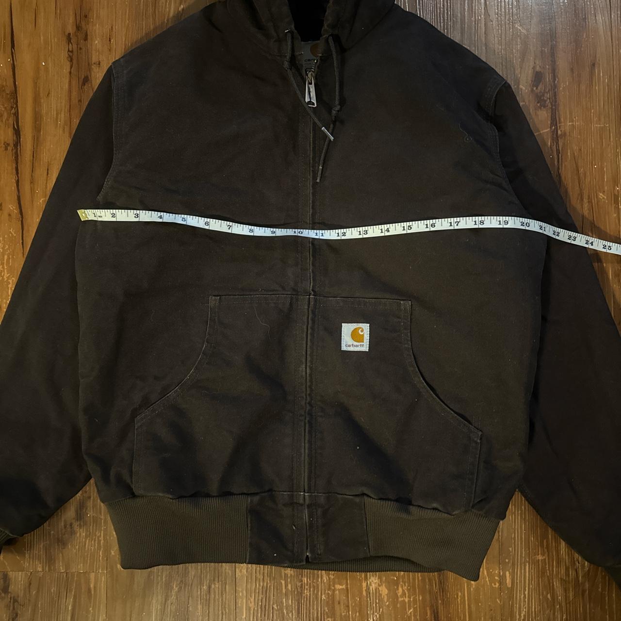 vintage carhartt jacket dark brown... - Depop