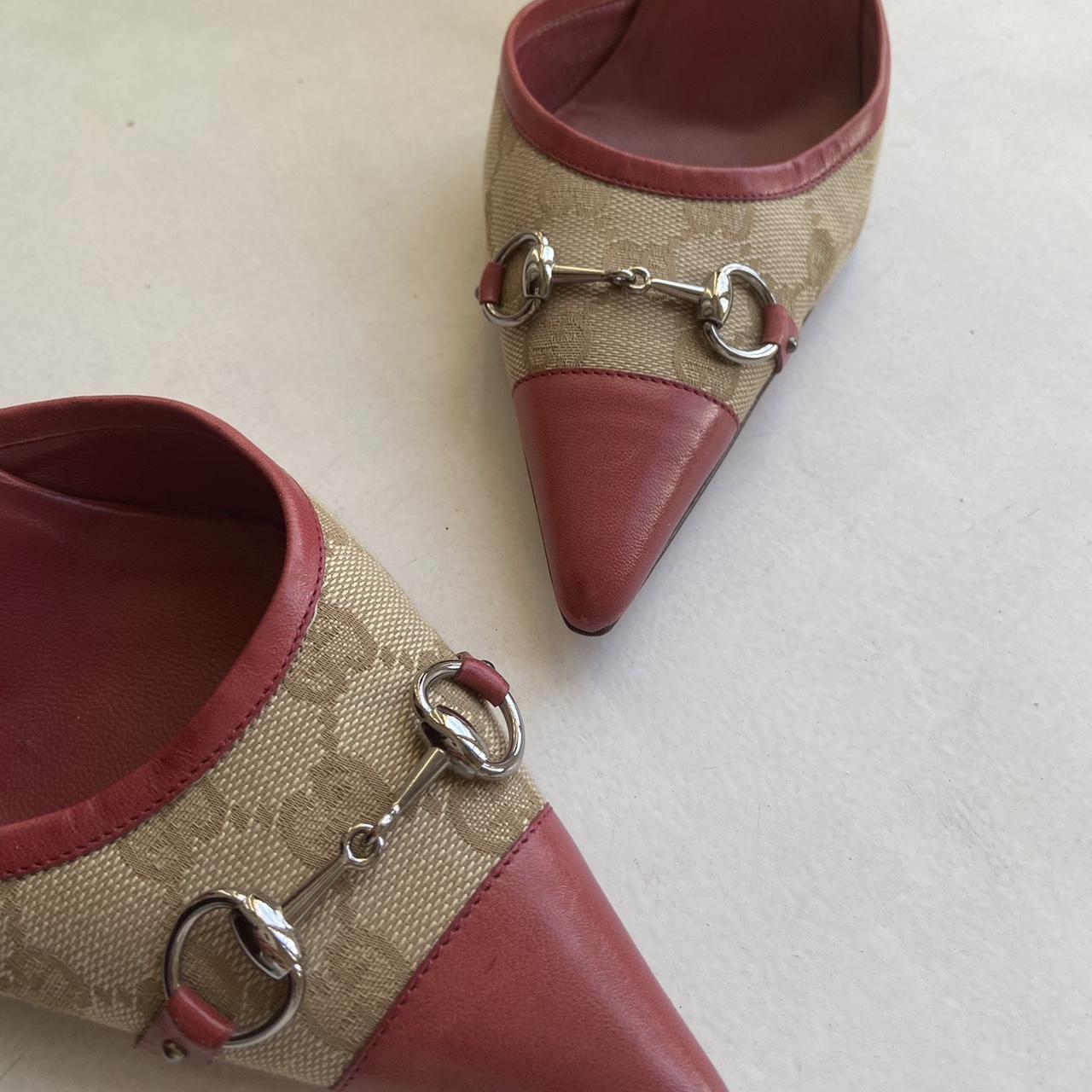 UNBELIEVABLE gucci 2002 vintage pumps! maroon and | Depop
