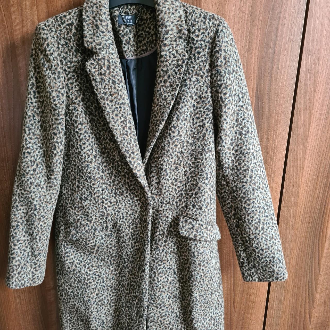 F&f leopard print discount coat