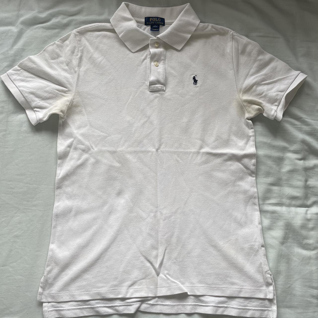 White Ralph Lauren Polo Large kids, can fit an... - Depop