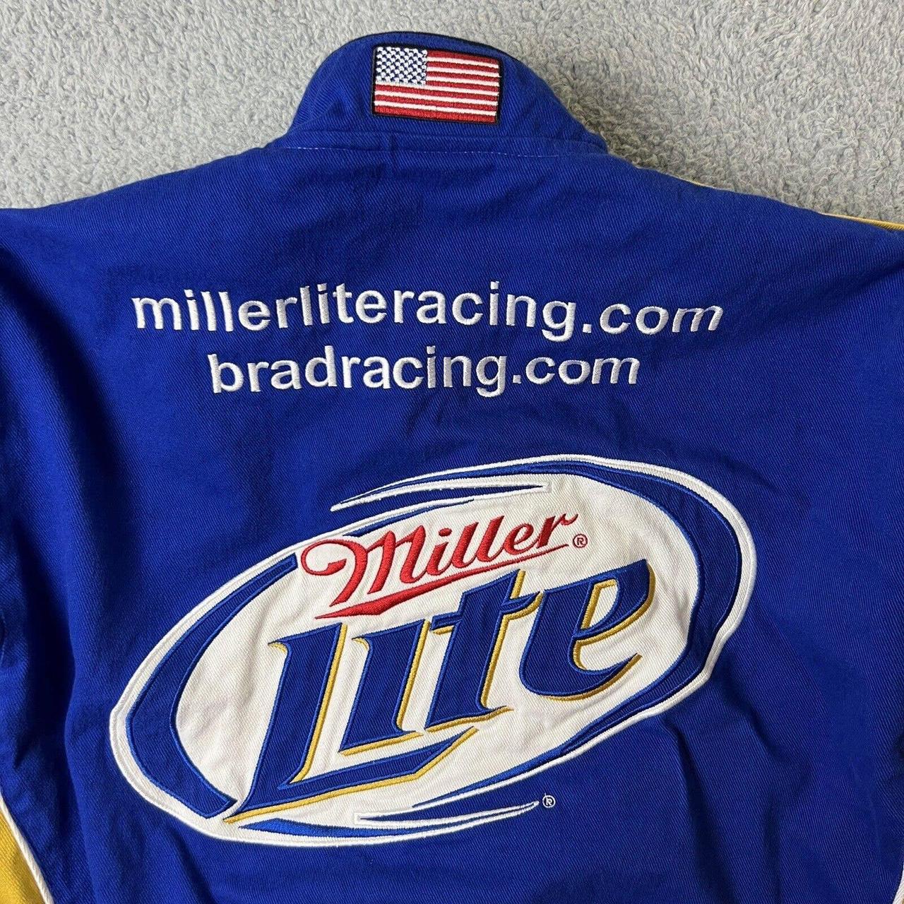 Miller Lite Brad Keselowski Blue Nascar Men's... - Depop