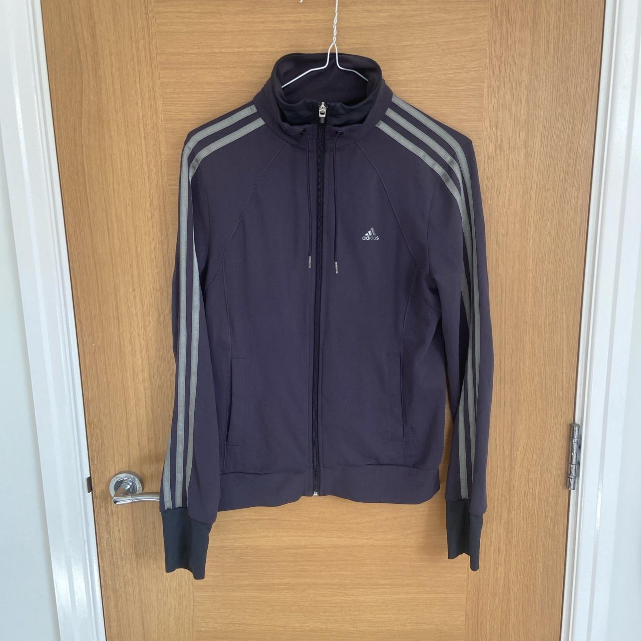 Vintage Women’s Adidas Track Jumper Zip up Size... - Depop