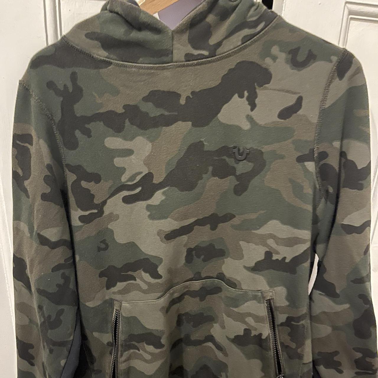 True religion camo hoodie Size s Men - Depop