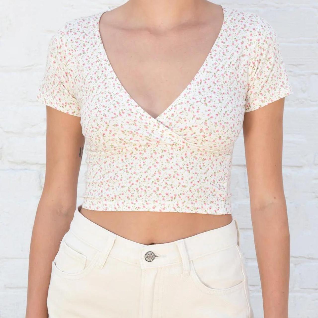 brandy melville amara top details • crop top •... Depop