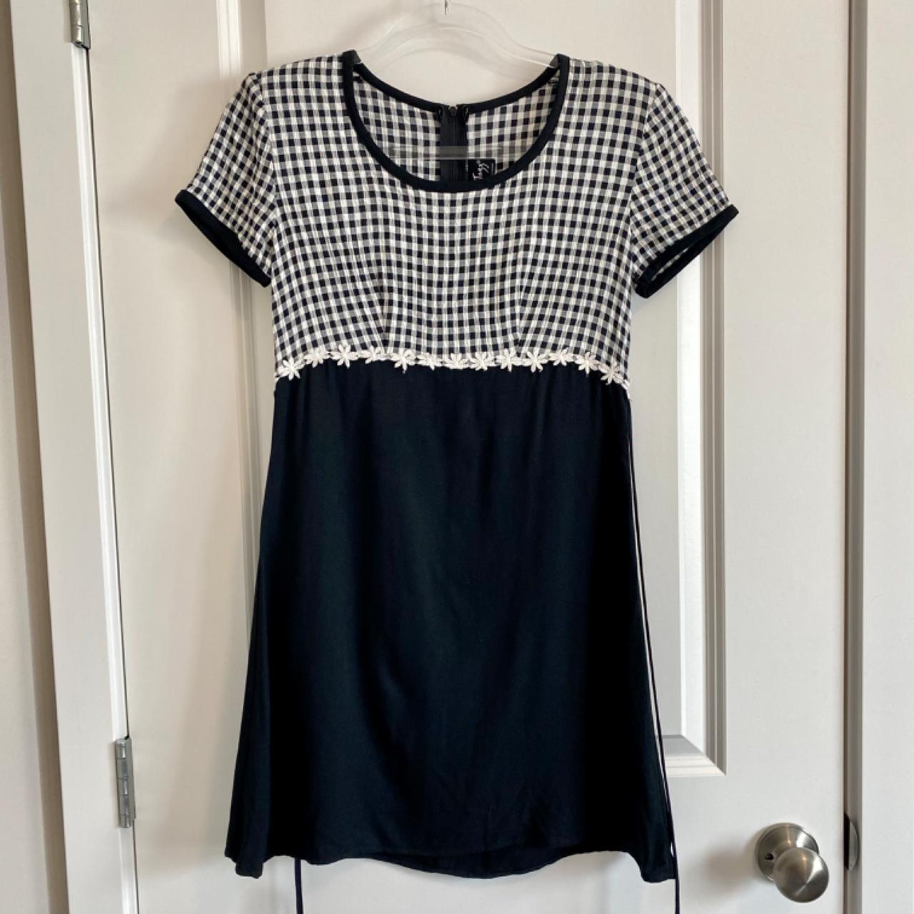 All That Jazz gingham babydoll mini dress with... Depop