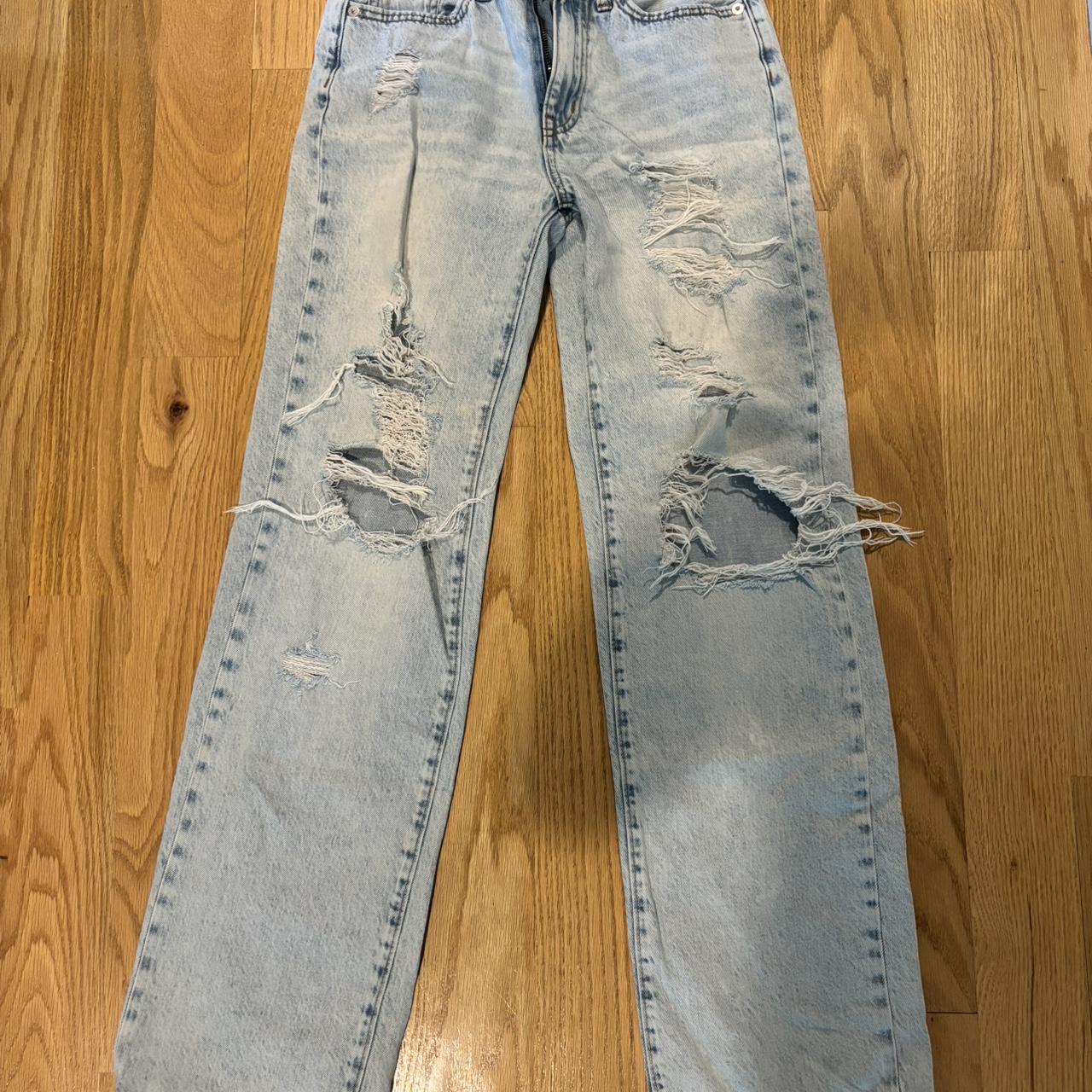 Aeropostale Women's Ripped Jeans Blue – Aeropostale blue and