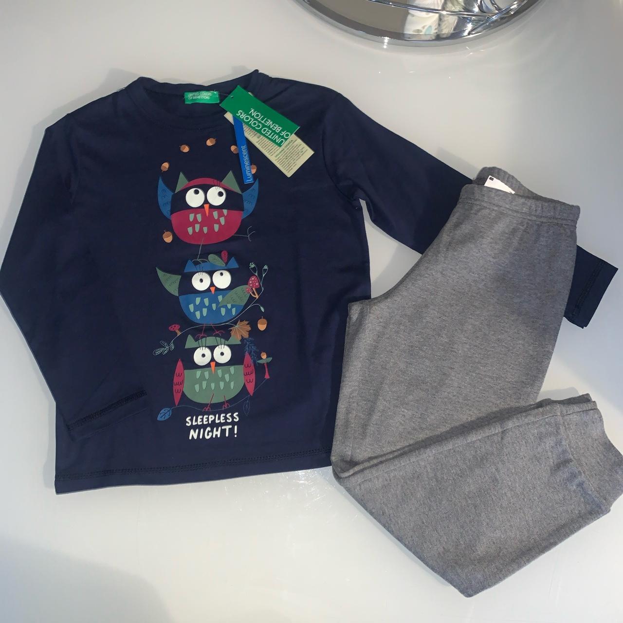 United Colors Of Benetton Jungen Schlafanzug - Baumwolle Pyjama Set Mit Stitch-Print
