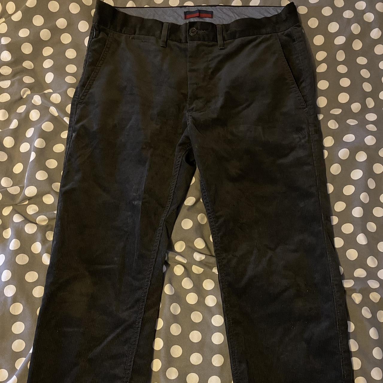 Blue Harbour black corduroy trousers (M&S) Size:... - Depop