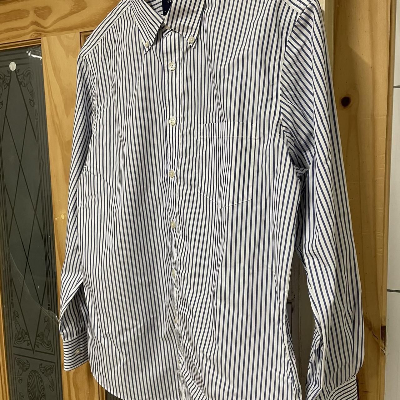 CHARLES TYRWHITT LONG SLEEVE MENS SHIRT. WHITE &... - Depop