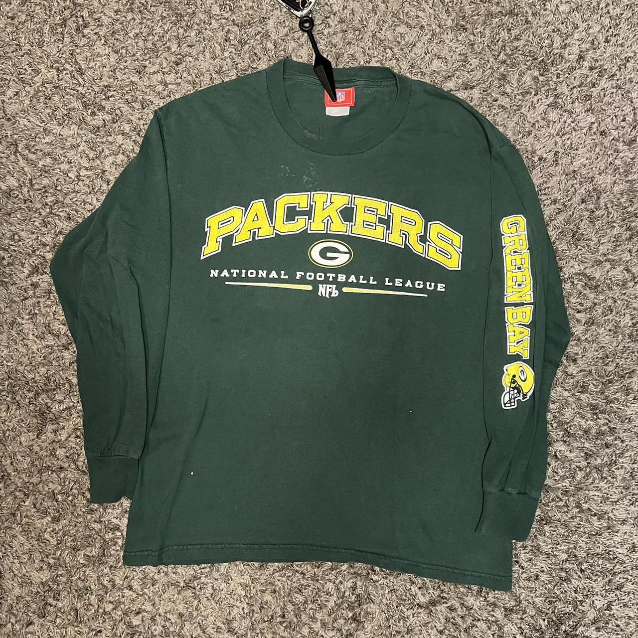 Green Bay Packers Long Sleeve T-Shirt • Size: - Depop