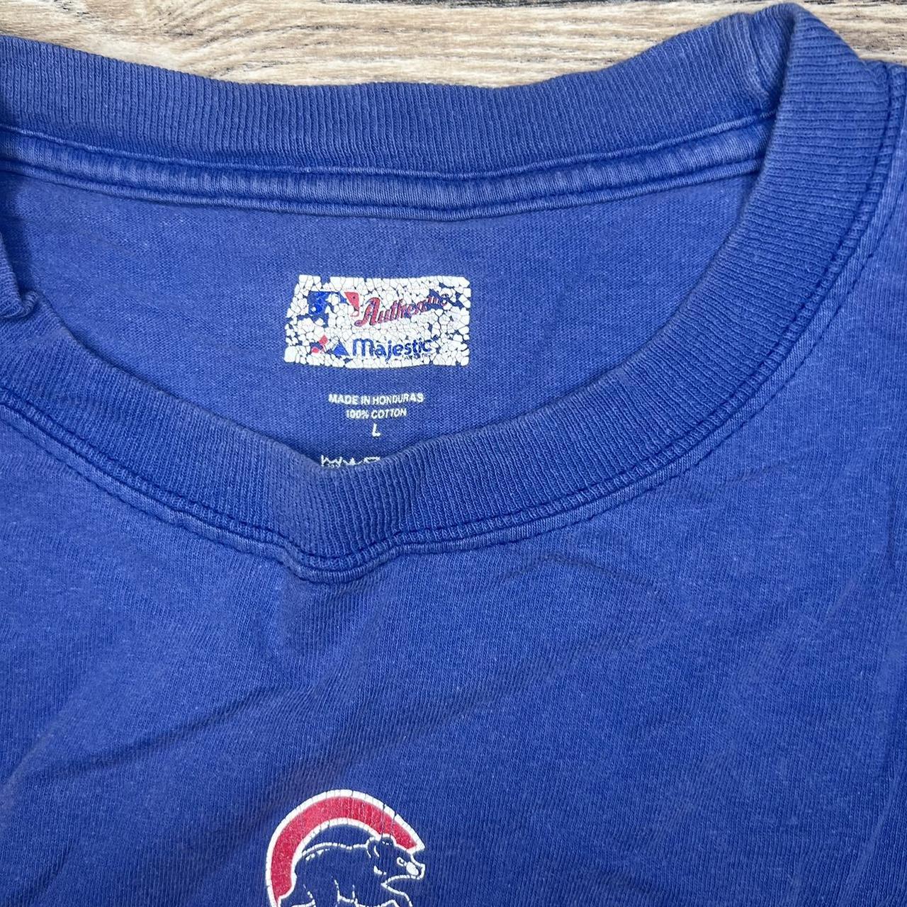 y2k Chicago Cubs Polo Shirt tagged as a medium, - Depop