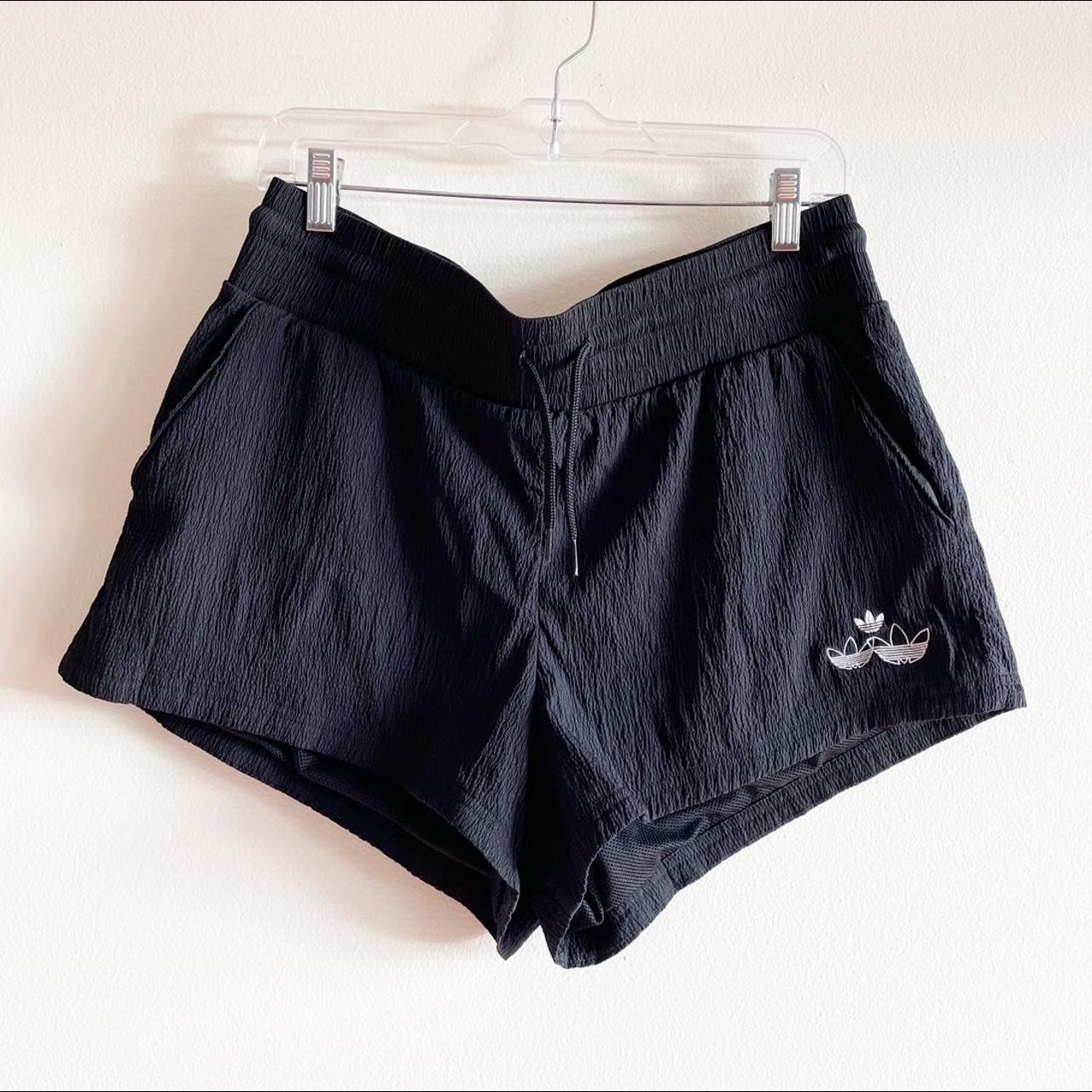 Adidas Originals Black Drawstring Shorts Three Logo... - Depop