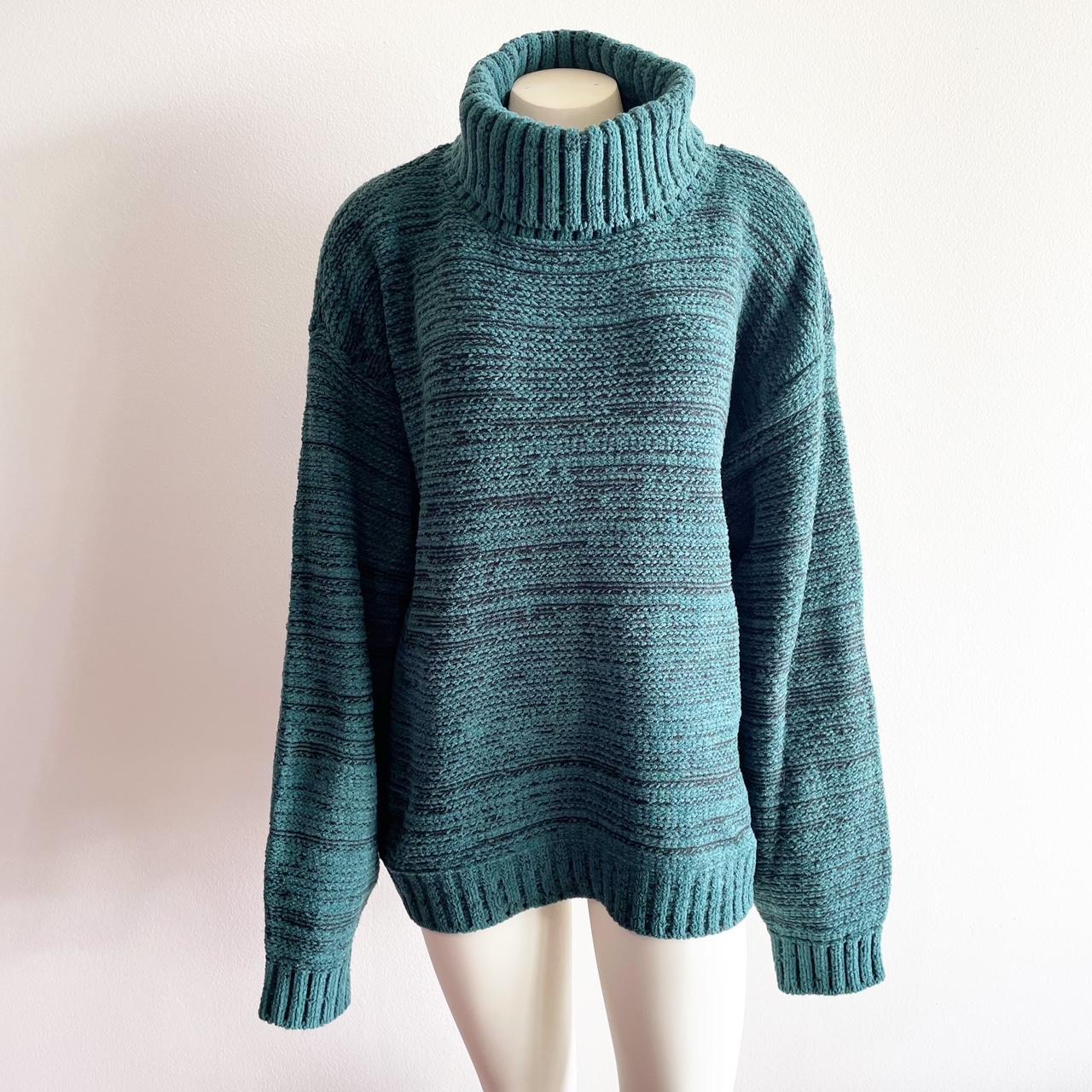 Bcbgmaxazria Green Marled Turtleneck Sweater 48