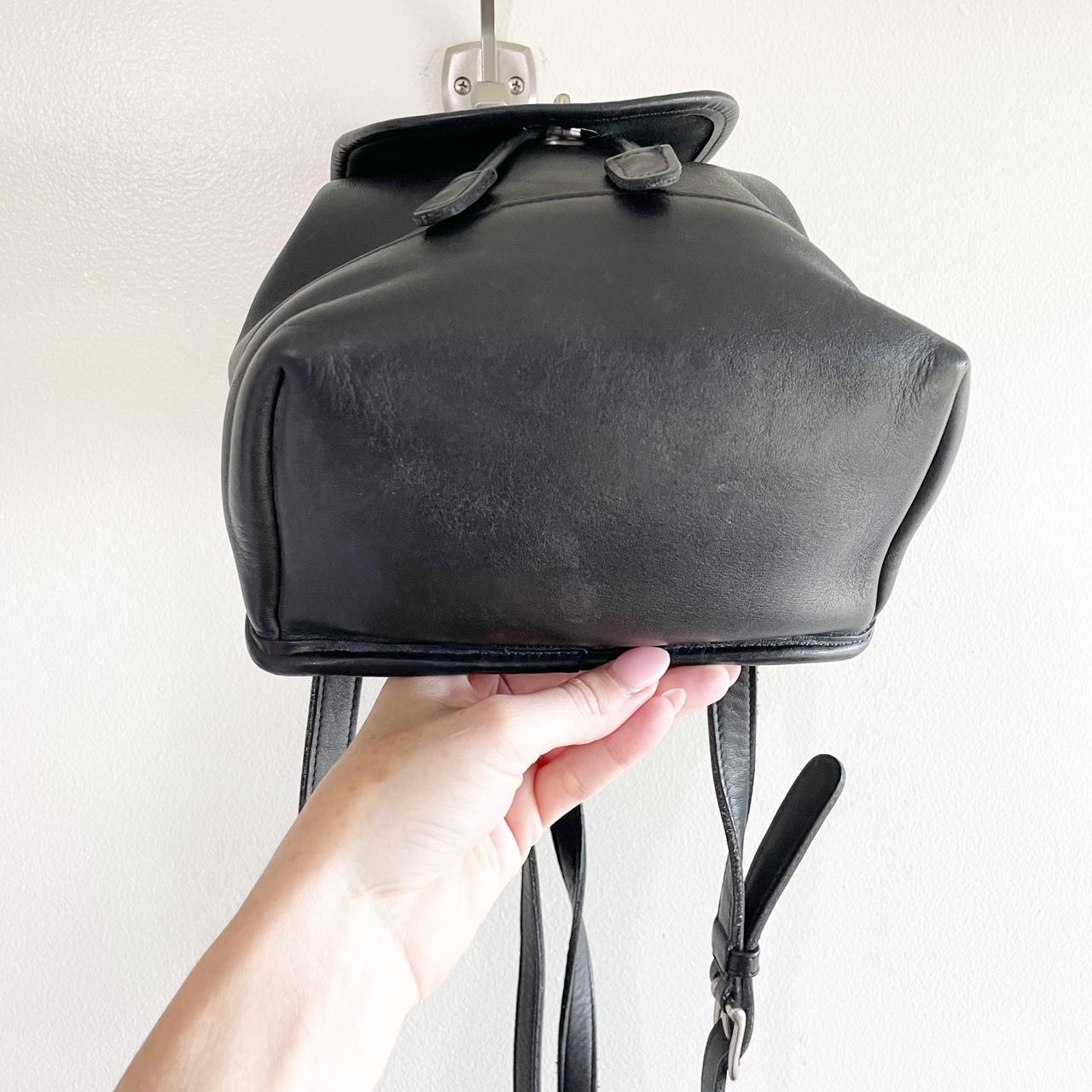 Vintage Faux Leather Mini Backpack - great - Depop