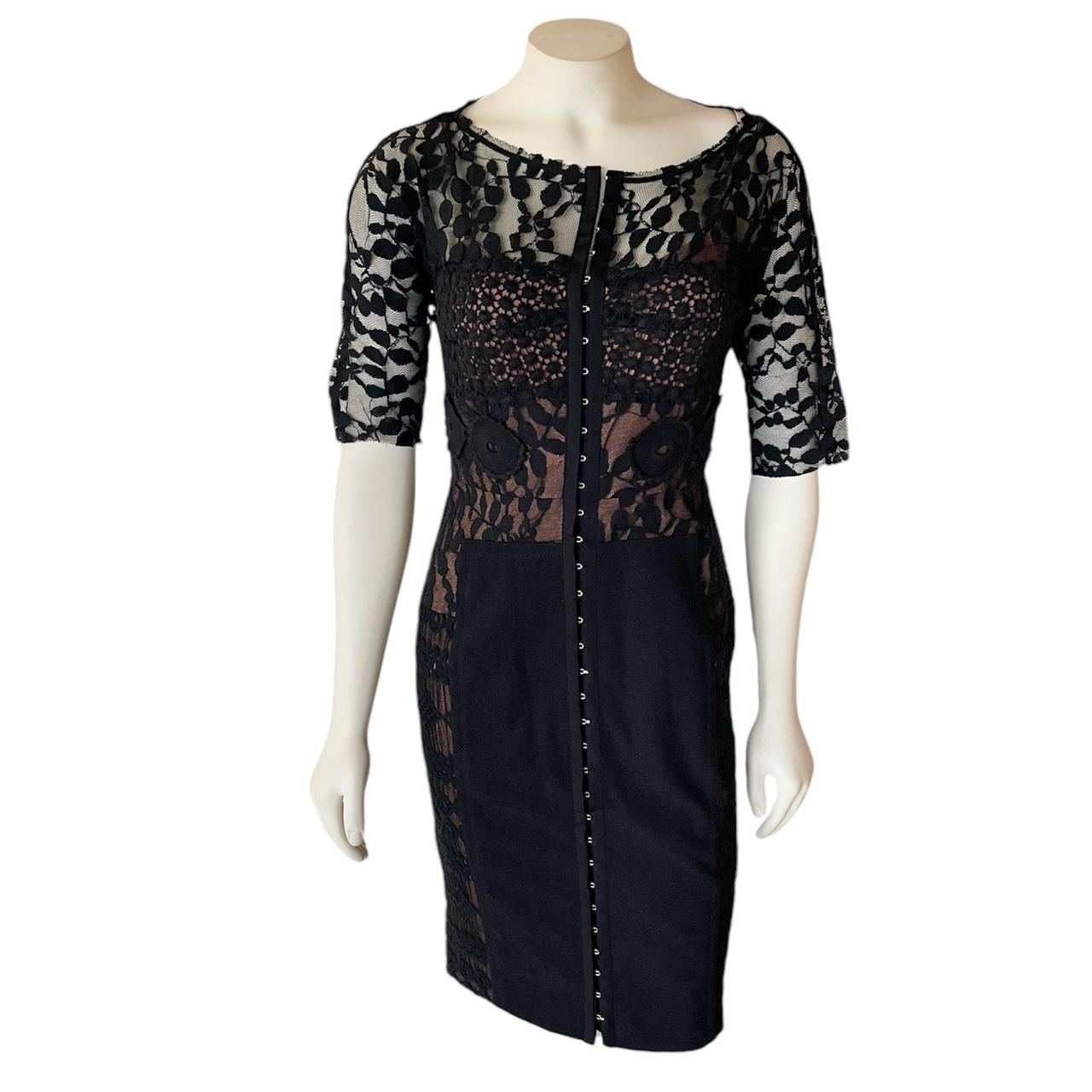 Byron Lars Dress Carissima Sheath Black Lace Depop