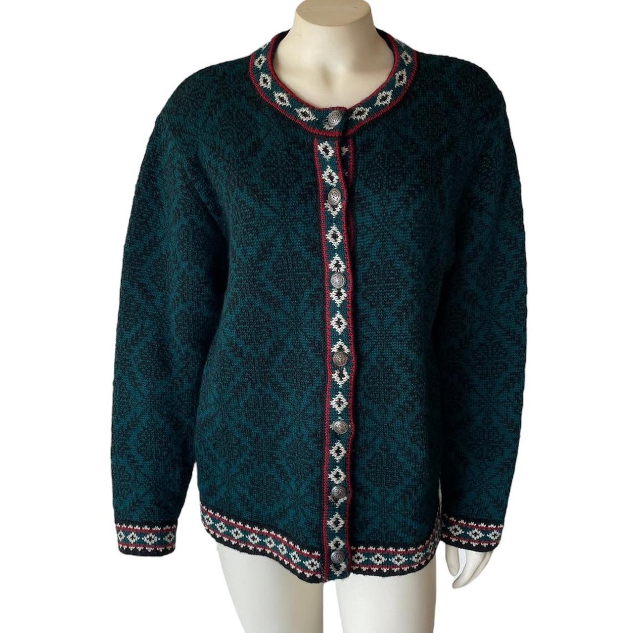 LL Bean Signature Wool Knit Cardigan M size Rare, image size:1280x1280