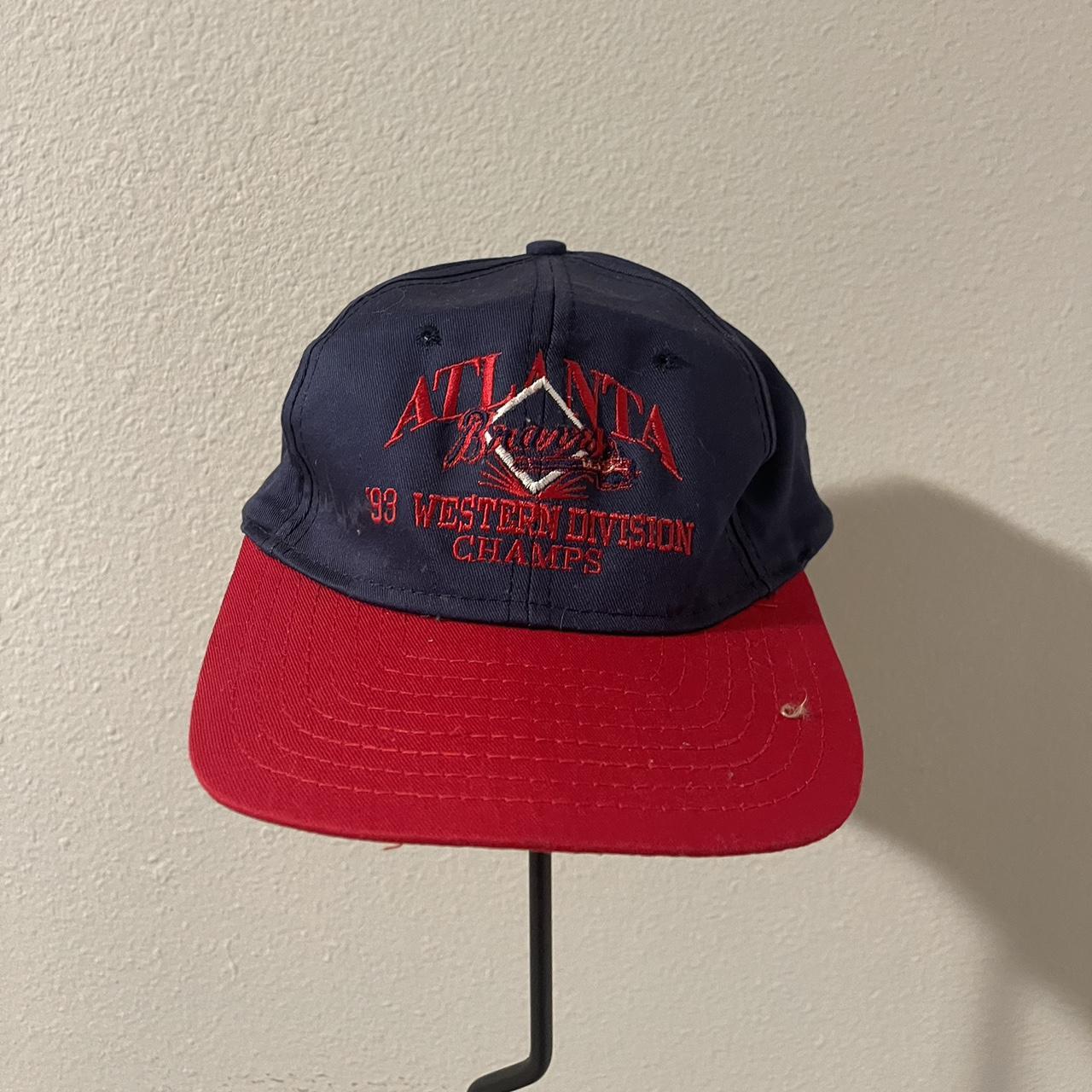 Vintage Atlanta Braves Hat Cap Snapback 1993 NL West - Depop