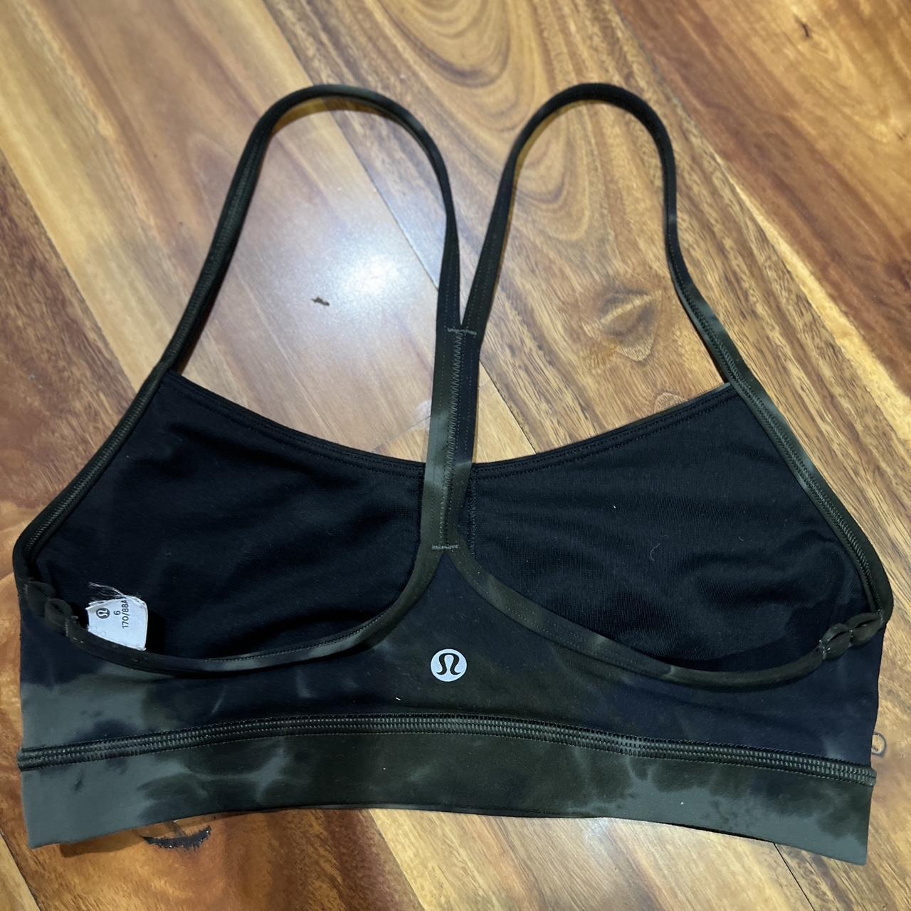 lululemon flow y sports bra size 10 still in great - Depop