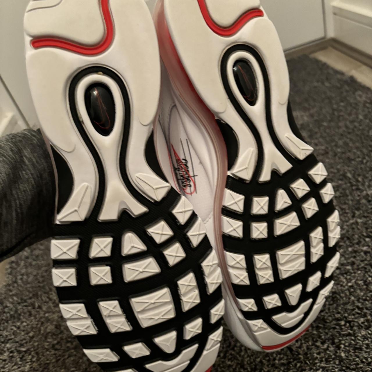 Men’s air max 97’s in white and red. Mint condition... - Depop