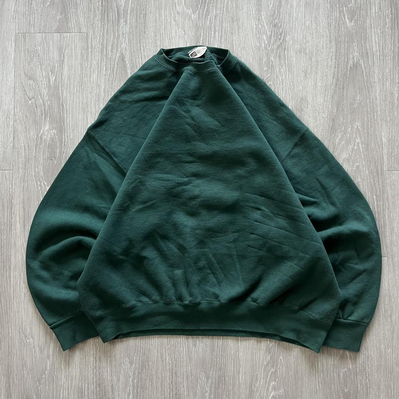 Jerzees Men's Green Sweatshirt Depop