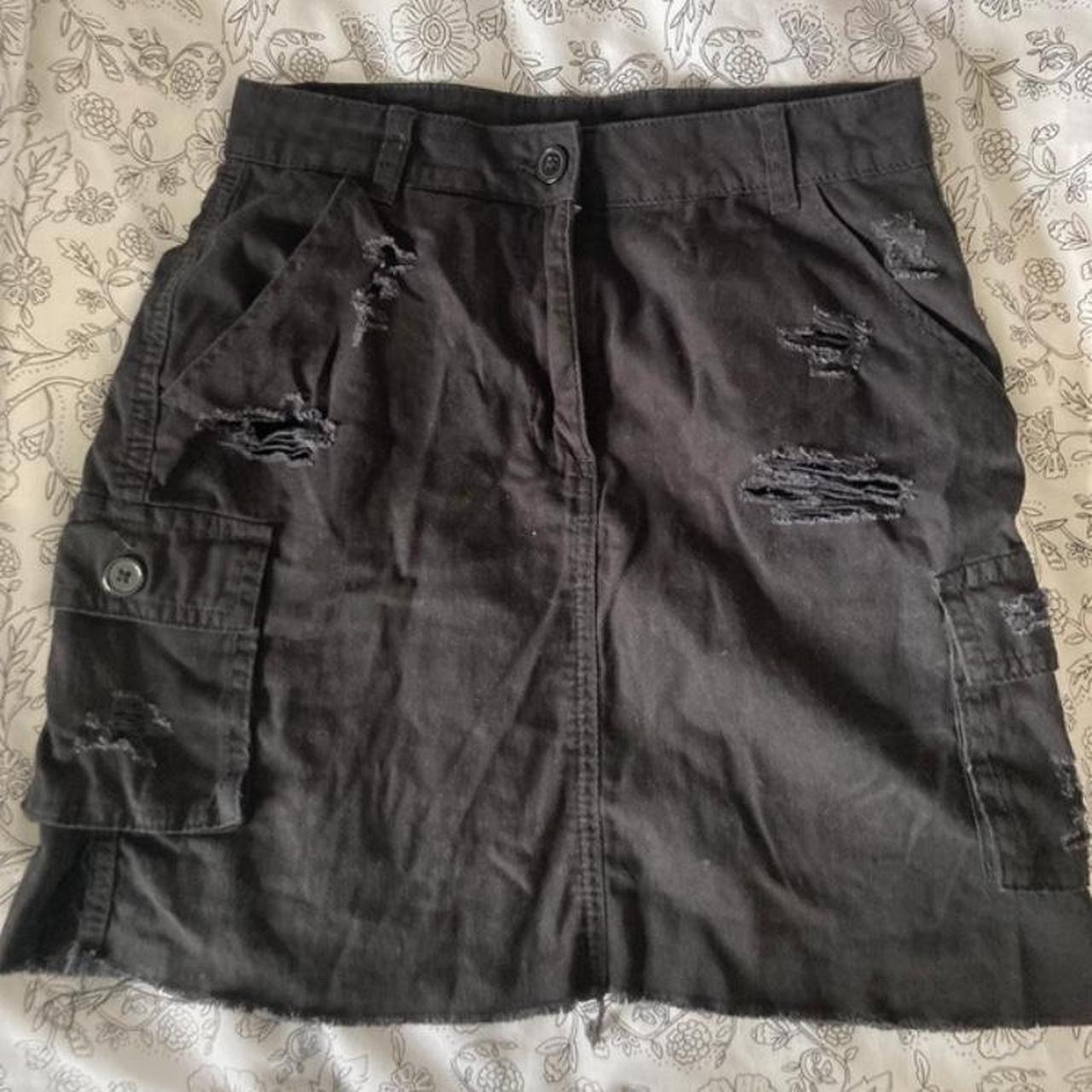 Black ripped outlet skirt size 4