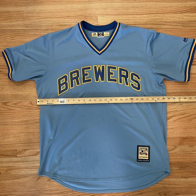 Retro Milwaukee Brewers popover jersey size XL but - Depop