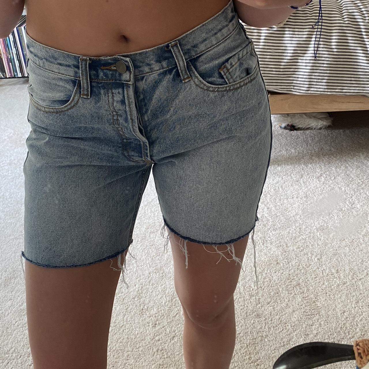 Brandy Melville Jean shorts Size medium... Depop