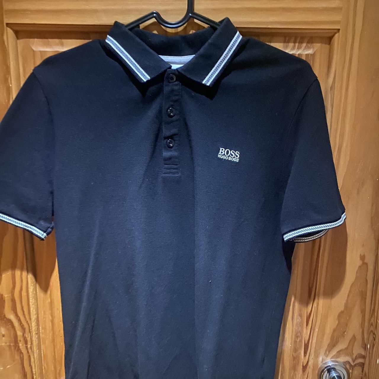 Hugo Boss Black and White Polo-shirts | Depop