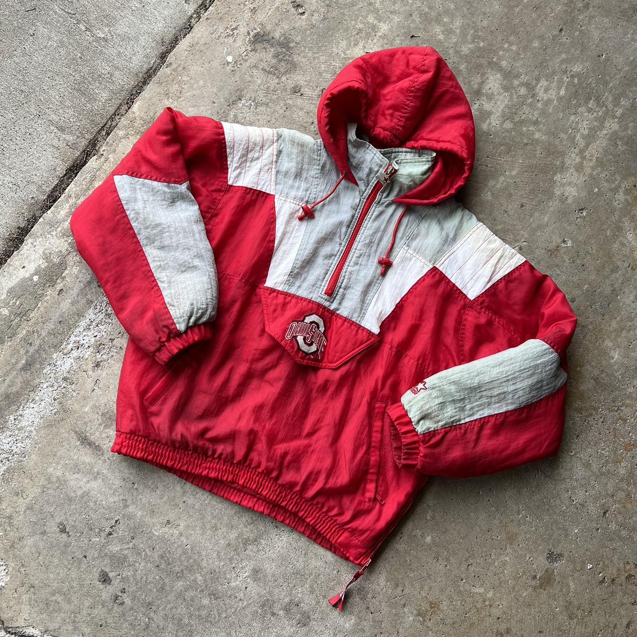 Vintage Starter Ohio State Half zip Jacket