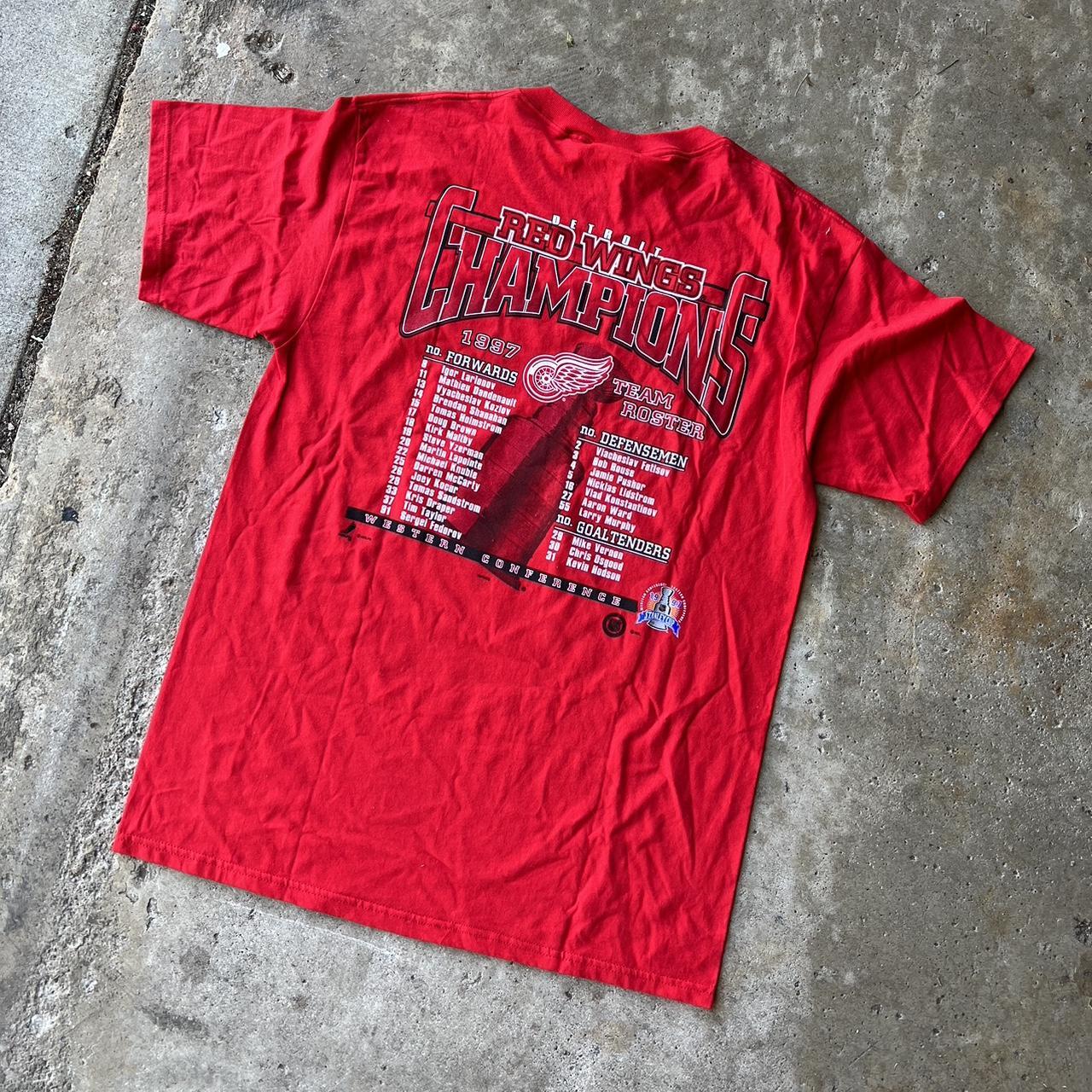 Red wings deals 25 years shirt