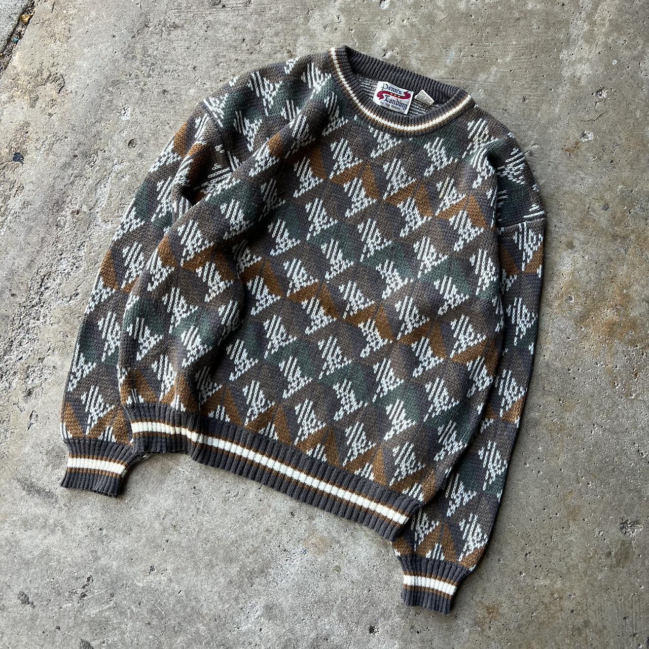 Vintage 90s Penns Landing Van Huesen Acrylic Sweater... - Depop