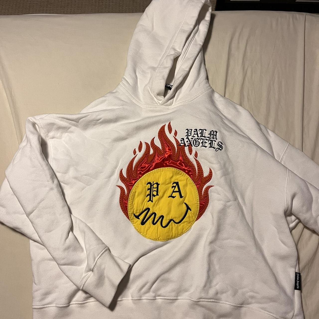 Rare Palm Angels Flaming Head hoodie. M RRP:... - Depop